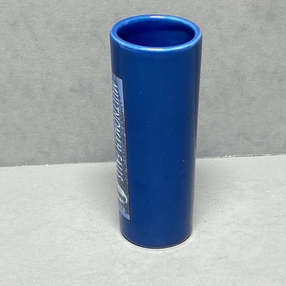 Multnomah Falls Oregon 3D Tall Shot Glass Cobalt Blue Shooter Souvenir - Picture 4 of 9